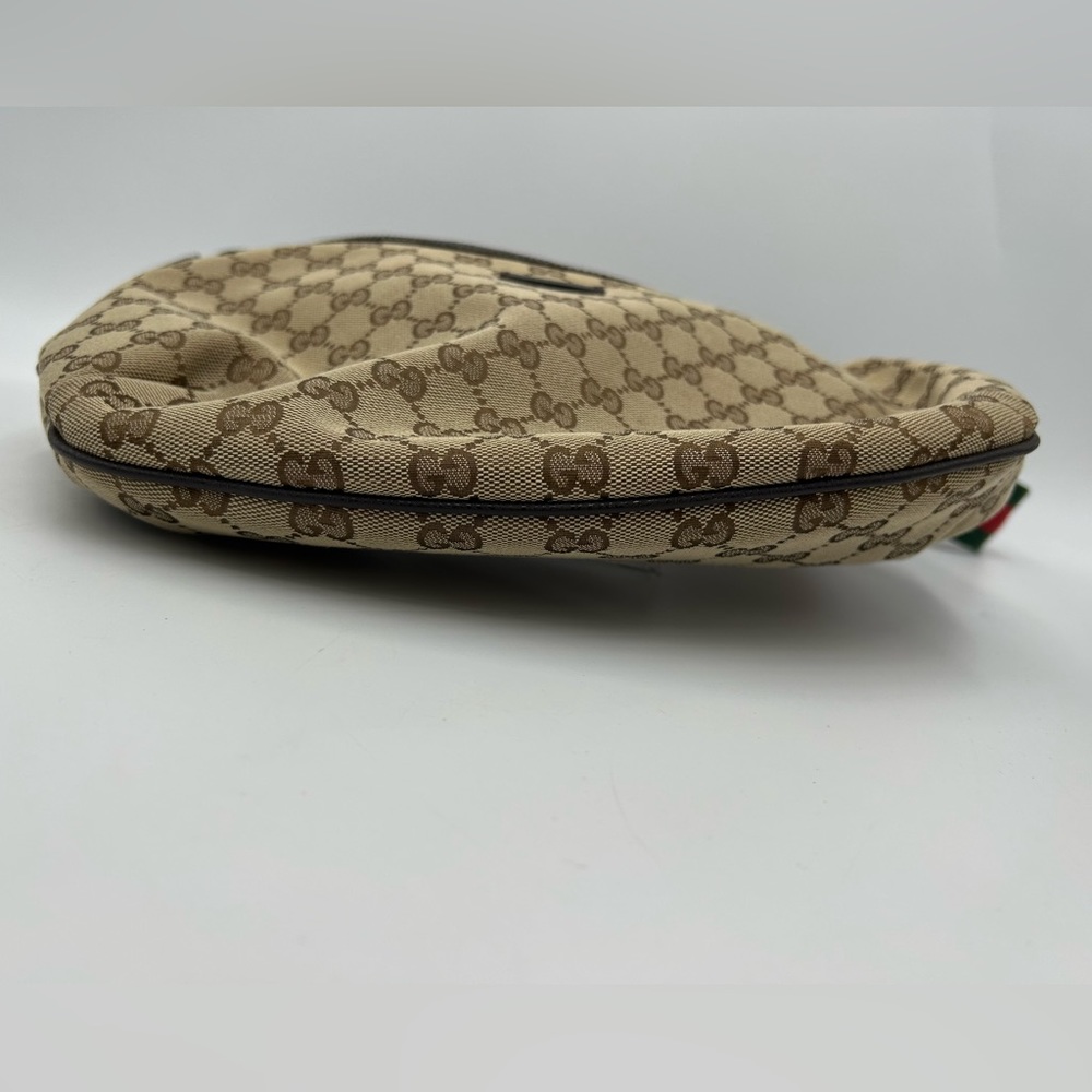 (SOLD) Gucci Brown Monogram Canvas Hobo Messenger Cross-Body Bag - Picture 9 of 16